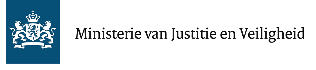 Logo of the Ministry of Justice and Security of the Netherlands featuring a crowned lion emblem.