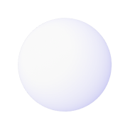 Smooth white sphere with subtle blue shading on a white background.